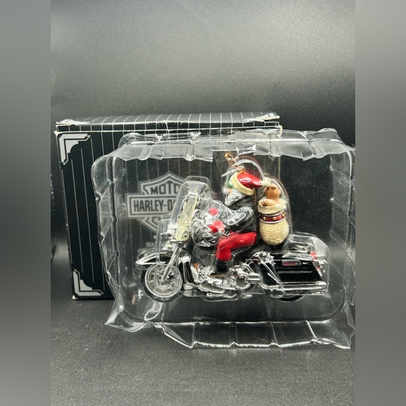 1997 Vintage King Of The Road Santa On A Harley-Davidson Ornament, In Org Box - Picture 8 of 11